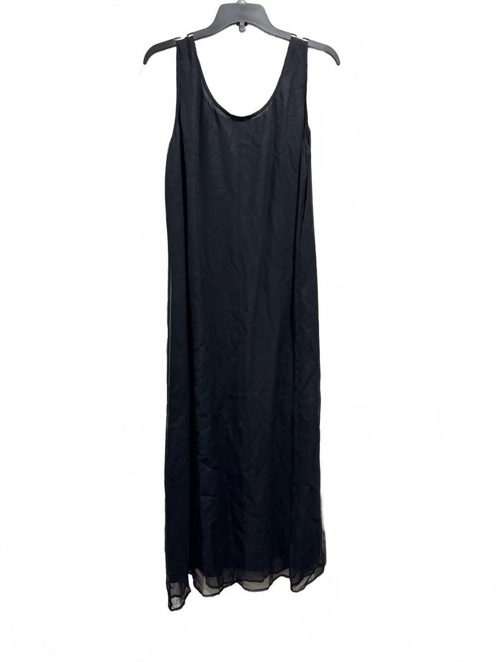 Vintage Robbie Bee 100% Silk Floral Sequin Maxi Dress Black 90s Whimsigoth 10 - Picture 2 of 6